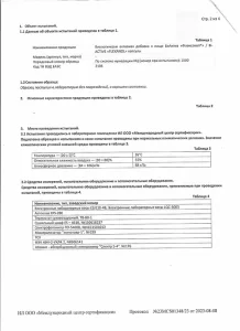 Протокол испытаний Flexanol