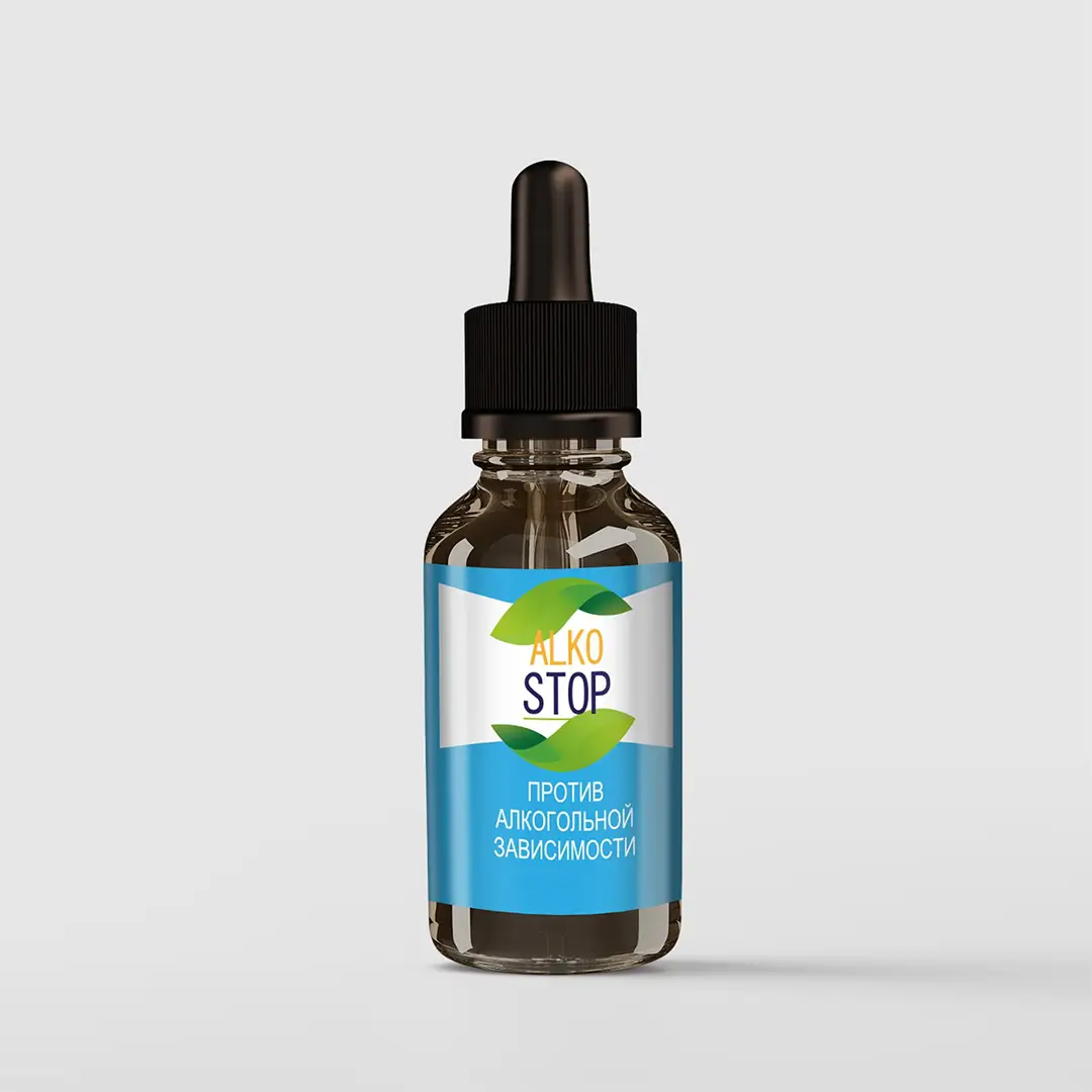 Баночка капель Алкостоп с пипеткой