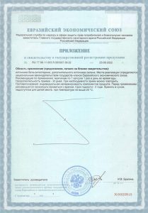 Приложение к свидетельству о регистрации Стопинор Европейского Экономического Союза