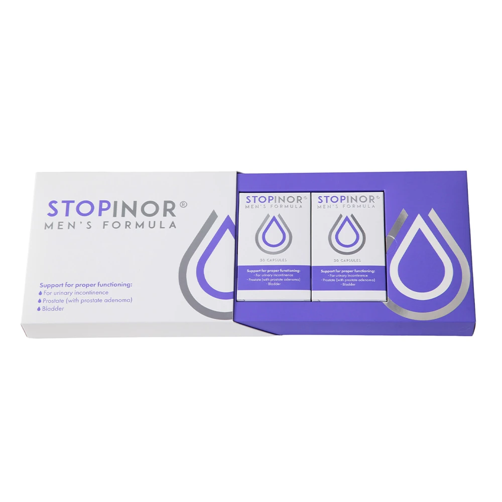 Набор STOPinor Men's Formula с двумя упаковками по 30 капсул для поддержания здоровья мочеполовой системы
