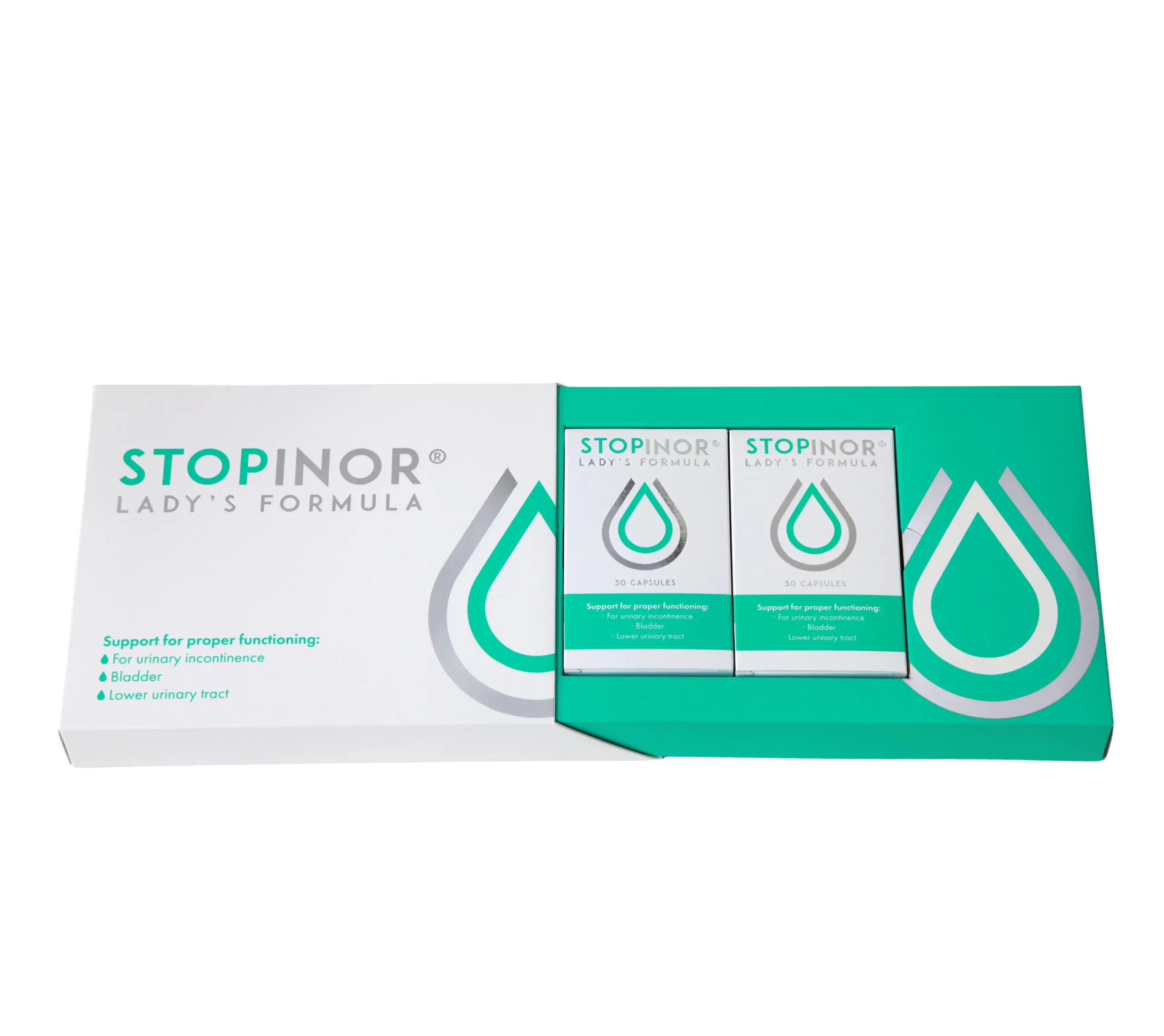 Полуоткрытая упаковка со средством Стопинор для женщин