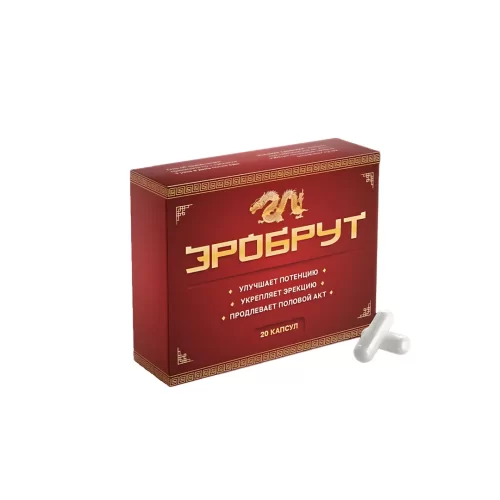 Упаковка 20 капсул для потенции Эробрут