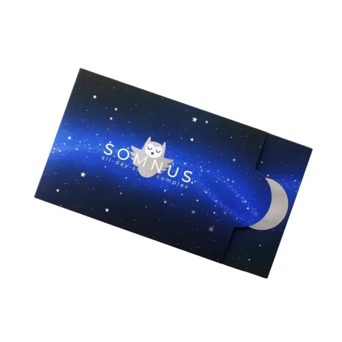 SOMNUS all-day-sleep complex упаковка с ночным дизайном в звездах и логотипом совы