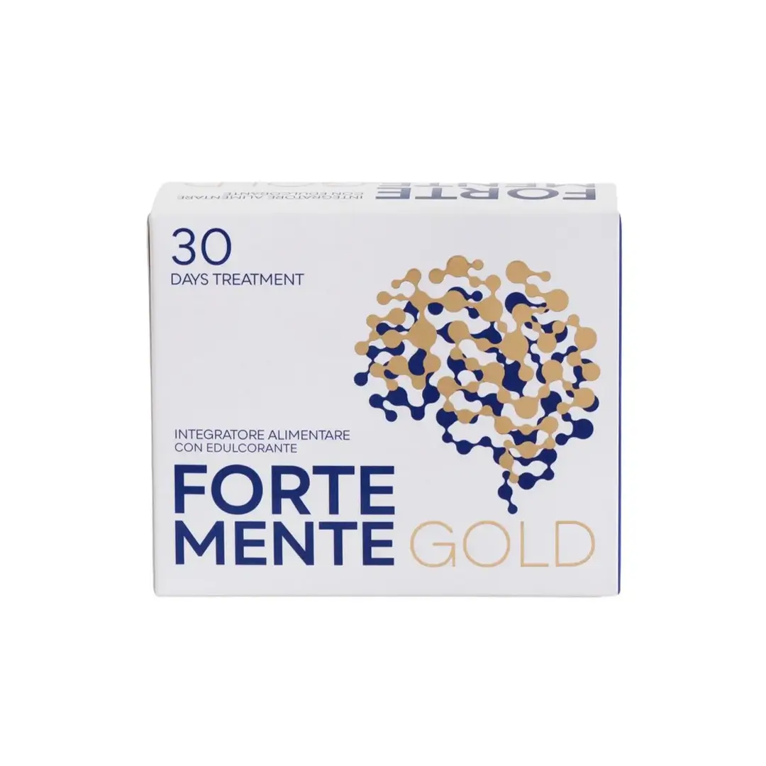 Фронтальный вид на картонную коробку средства Форте Менте Голд