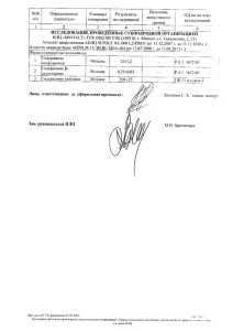 Протокол лабораторных испытаний капсул Голд Остеопак