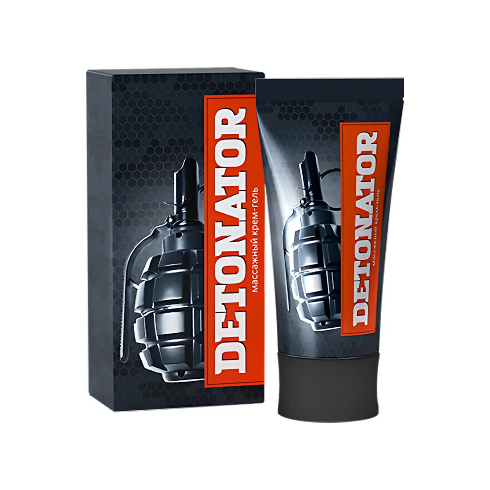 Картонная упаковка и тюбик 50 мл с крем-гелем Детонатор